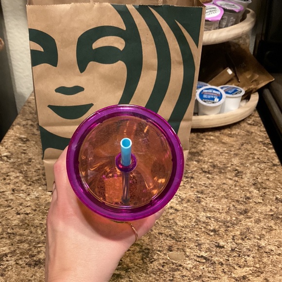 Starbucks Summer 2023 Tri-Colored Fluorescent Neon Yellow Bubble Cold Cup - Picture 5 of 9